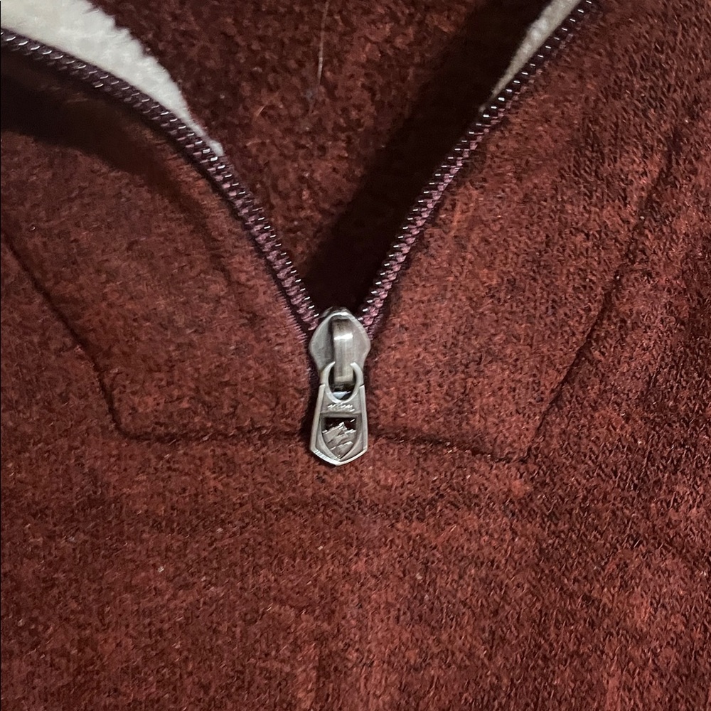Kuhl Men's Europa 1/4 Zip Up Fleece Sweater - Burgundy - Picture 5 of 7